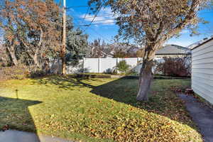 Back yard with mountain views