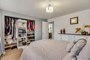 Bedroom featuring light wood-type flooring