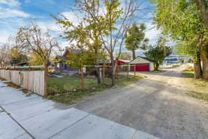 Laneway toward rear lots