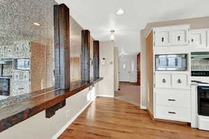 Interior space featuring light hardwood / wood-style flooring