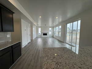 Family Room and Electric Fireplace