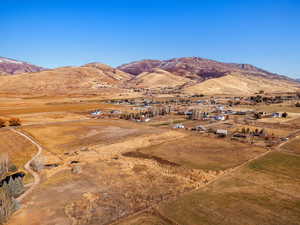 View of mountain feature with a rural view