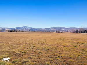 Mountain view featuring a rural view