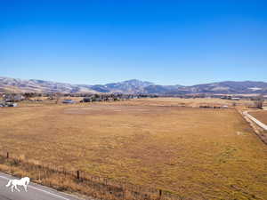 View of mountain feature with a rural view