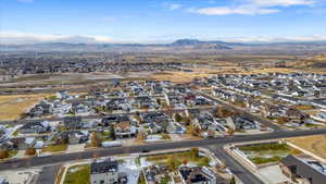 Bird's eye view featuring a mountain view