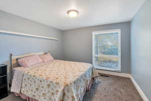 Basement bedroom with big window