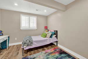 Bedroom featuring light wood-type flooring