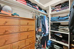 View of walk in closet