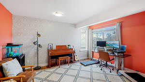 Office featuring wood-type flooring