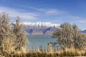 Property view of water with a mountain view