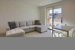 View of carpeted living room