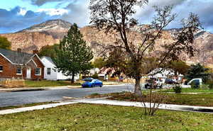 View of road with a mountain view