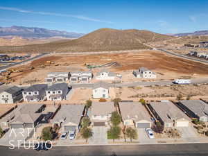 Bird's eye view featuring a mountain view