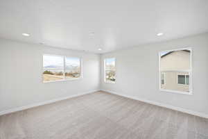 View of carpeted spare room