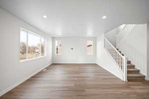 Interior space featuring hardwood / wood-style flooring