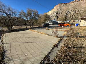 View of street with a mountain view