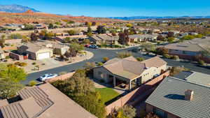 Bird's eye view featuring a mountain view