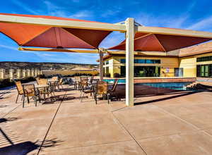 View of pool with a patio