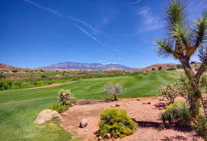 View of mountain from golf course