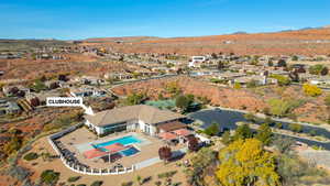 Bird's eye view featuring a mountain view