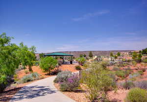 Gazebo at Heritage Park with walking trail