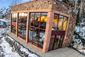 View of snow covered exterior