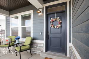 Property entrance featuring a porch