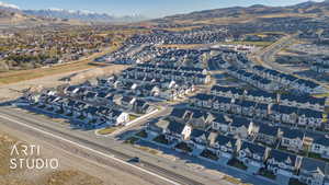 Bird's eye view featuring a mountain view