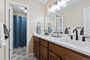 Bathroom featuring vanity