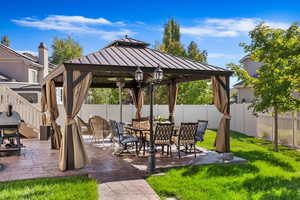 View of patio / terrace with a gazebo