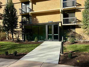 View of exterior entry with french doors