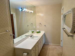 Bathroom featuring vanity