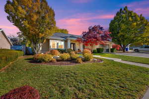 View of front of house featuring a yard