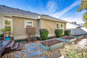 View of rear view of property