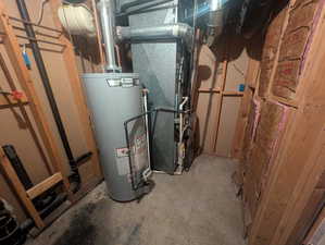 Utilities featuring gas water heater