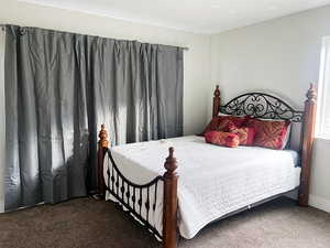 carpeted bedroom