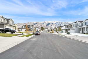 View of road with a mountain view