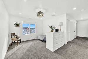 View of carpeted bedroom