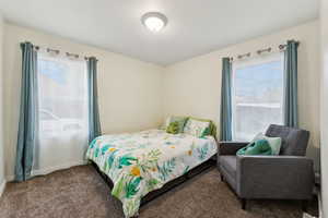 View of carpeted bedroom