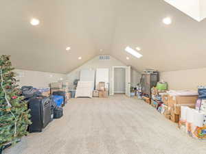 Attic with a skylight