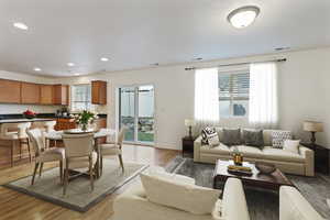 Interior space featuring hardwood / wood-style floors and a healthy amount of sunlight