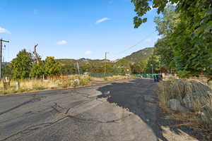 View of road with a mountain view