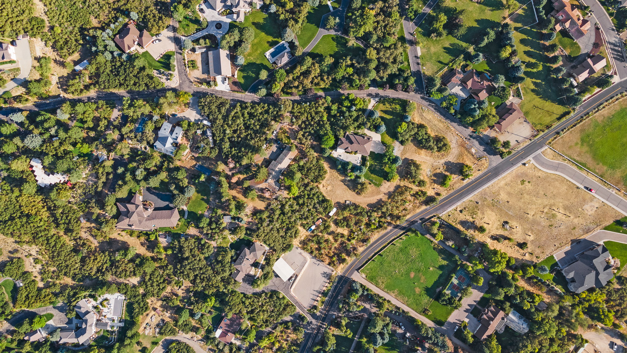 Birds eye view of property