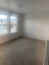 View of carpeted spare room