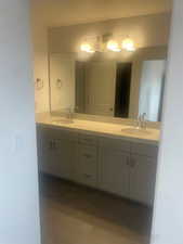 Bathroom featuring vanity