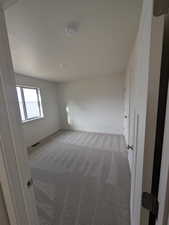 View of carpeted spare room