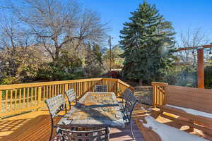 View of wooden deck