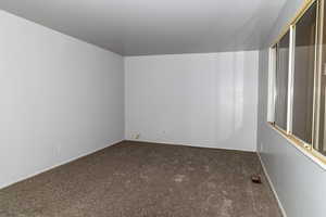 Living room with carpet floor