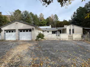 Ranch-style house featuring a garage