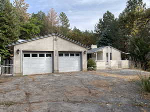 View of front of house featuring a garage